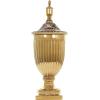 imageDeco 79 Ceramic Living Room Decorative Jars Tall Fluted Urn Decorative Container with Lid Jar with Lid 12quot x 12quot x 32quot WhiteGold
