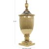 imageDeco 79 Ceramic Living Room Decorative Jars Tall Fluted Urn Decorative Container with Lid Jar with Lid 12quot x 12quot x 32quot WhiteGold