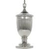 imageDeco 79 Ceramic Living Room Decorative Jars Tall Fluted Urn Decorative Container with Lid Jar with Lid 12quot x 12quot x 32quot WhiteSilver