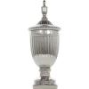 imageDeco 79 Ceramic Living Room Decorative Jars Tall Fluted Urn Decorative Container with Lid Jar with Lid 12quot x 12quot x 32quot WhiteSilver