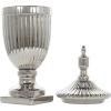 imageDeco 79 Ceramic Living Room Decorative Jars Tall Fluted Urn Decorative Container with Lid Jar with Lid 12quot x 12quot x 32quot WhiteSilver