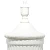 imageDeco 79 Ceramic Living Room Decorative Jars Tall Fluted Urn Decorative Container with Lid Jar with Lid 12quot x 12quot x 32quot WhiteWhite