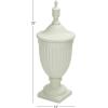 imageDeco 79 Ceramic Living Room Decorative Jars Tall Fluted Urn Decorative Container with Lid Jar with Lid 12quot x 12quot x 32quot WhiteWhite