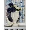 imageDeco 79 Ceramic Living Room Decorative Jars Tall Fluted Urn Decorative Container with Lid Jar with Lid 12quot x 12quot x 32quot WhiteWhite