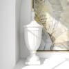 imageDeco 79 Ceramic Living Room Decorative Jars Tall Fluted Urn Decorative Container with Lid Jar with Lid 12quot x 12quot x 32quot WhiteWhite