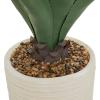 imageDeco 79 Faux Foliage Agave Artificial Plant with Realistic Leaves and Beige Ceramic Pot 27quot x 27quot x 31quot Green