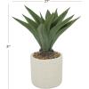 imageDeco 79 Faux Foliage Agave Artificial Plant with Realistic Leaves and Beige Ceramic Pot 27quot x 27quot x 31quot Green
