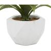 imageDeco 79 Faux Foliage Agave Artificial Plant with Realistic Leaves and White Ceramic Pot 11quot x 10quot x 10quot Green