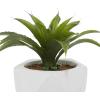 imageDeco 79 Faux Foliage Agave Artificial Plant with Realistic Leaves and White Ceramic Pot 11quot x 10quot x 10quot Green