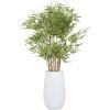 imageDeco 79 Faux Foliage Dracaena Artificial Plant with Realistic Leaves and Black Fiberglass Pot 17quot x 19quot x 31quot GreenGreen