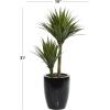 imageDeco 79 Faux Foliage Dracaena Artificial Plant with Realistic Leaves and Black Fiberglass Pot 17quot x 19quot x 31quot GreenGreen