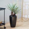 imageDeco 79 Faux Foliage Dracaena Artificial Plant with Realistic Leaves and Black Fiberglass Pot 30quot x 28quot x 37quot Green