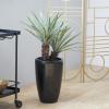 imageDeco 79 Faux Foliage Dracaena Artificial Plant with Realistic Leaves and Black Fiberglass Pot 30quot x 28quot x 37quot Green
