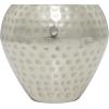 imageDeco 79 Metal Living Room Decorative Jars Hammered Decorative Container with Wood Lid Jar with Lid 11quot x 11quot x 12quot Silver8 x 8 x 12