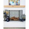 imageDeco 79 Metal Rectangle Fireplace Screen with Geometric Patterns 48quot x 1quot x 30quot Black31 x 51
