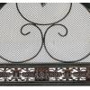 imageDeco 79 Metal Scroll Foldable Mesh Netting 3 Panel Fireplace Screen 60quot x 24quot x 40quot GrayBlack