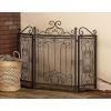 imageDeco 79 Metal Scroll Foldable Mesh Netting 3 Panel Fireplace Screen 60quot x 24quot x 40quot GrayBrown