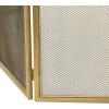 imageDeco 79 Metal Scroll Foldable Mesh Netting 3 Panel Fireplace Screen 60quot x 24quot x 40quot GrayGold