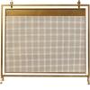 imageDeco 79 Metal Suspended Grid Style Netting Single Panel Fireplace Screen with Bolted Detailing 38quot x 9quot x 36quot Copper