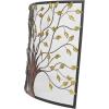 imageDeco 79 Metal Tree Single Panel Fireplace Screen with Mesh Netting 39quot x 7quot x 33quot BrassBronze