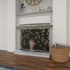 imageDeco 79 Metal Tree Single Panel Fireplace Screen with Mesh Netting 39quot x 7quot x 33quot BrassBronze