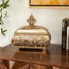 imageDeco 79 Polystone Decorative Jars 11quot x 7quot x 10quot Gold