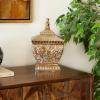 imageDeco 79 Polystone Solid Decorative Jars 8quot x 8quot x 12quot Gold