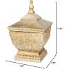 imageDeco 79 Polystone Solid Decorative Jars 8quot x 8quot x 12quot Gold