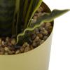 imageDeco 79 The Novogratz Faux Foliage Fern Artificial Plant with Realistic Leaves and Patterned Round Pot 13quot x 12quot x 11quot GreenGreen