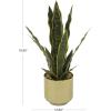 imageDeco 79 The Novogratz Faux Foliage Fern Artificial Plant with Realistic Leaves and Patterned Round Pot 13quot x 12quot x 11quot GreenGreen