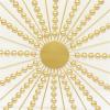imageThe Novogratz Metal Starburst Foldable 3 Panel Fireplace Screen with Bead Inspired Rays 48quot x 1quot x 30quot Gold