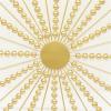 imageThe Novogratz Metal Starburst Foldable 3 Panel Fireplace Screen with Bead Inspired Rays 48quot x 1quot x 30quot Gold