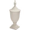 imageDeco 79 Ceramic Living Room Decorative Jars Tall Fluted Urn Decorative Container with Lid Jar with Lid 12quot x 12quot x 32quot WhiteWhite