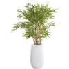 imageDeco 79 Faux Foliage Dracaena Artificial Plant with Realistic Leaves and Black Fiberglass Pot 17quot x 19quot x 31quot GreenGreen
