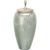 imageDeco 79 Metal Living Room Decorative Jars Hammered Decorative Container with Wood Lid Jar with Lid 11quot x 11quot x 12quot Silver7 x 7 x 16