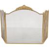 imageDeco 79 Metal Scroll Foldable Mesh Netting 3 Panel Fireplace Screen 60quot x 24quot x 40quot GrayGold