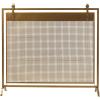 imageDeco 79 Metal Suspended Grid Style Netting Single Panel Fireplace Screen with Bolted Detailing 38quot x 9quot x 36quot Copper