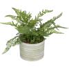 imageDeco 79 The Novogratz Faux Foliage Fern Artificial Plant with Realistic Leaves and Patterned Round Pot 13quot x 12quot x 11quot GreenGreen