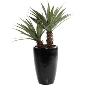 imageDeco 79 Faux Foliage Dracaena Artificial Plant with Realistic Leaves and Black Fiberglass Pot 30quot x 28quot x 37quot Green