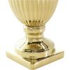 imageDeco 79 Ceramic Living Room Decorative Jars Tall Decorative Container with Grooves Jar with Lid 10quot x 10quot x 25quot Gold