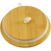 imageDeco 79 Ceramic Living Room Decorative Jars Textured Decorative Container with Wood Lids and Beaded Accents Set of 3 Jar with Lid 9quot 8quot 7quotH White
