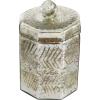 imageDeco 79 Glass Living Room Decorative Jars Decorative Container Set of 3 Jar with Lid 8quot 9quot 7quotH Silver