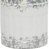 imageDeco 79 Metal Decorative Vase Centerpiece Vases Set of 2 Flower Vases for Home Decoration 11quotW 20quotH White