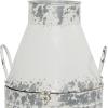imageDeco 79 Metal Decorative Vase Centerpiece Vases Set of 2 Flower Vases for Home Decoration 11quotW 20quotH White