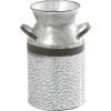 imageDeco 79 Metal Decorative Vase Milk Can Centerpiece Vase Flower Vase for Home Decoration 8quot x 7quot x 12quot Gray10L x 8W x 14H