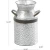 imageDeco 79 Metal Decorative Vase Milk Can Centerpiece Vase Flower Vase for Home Decoration 8quot x 7quot x 12quot Gray10L x 8W x 14H