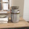 imageDeco 79 Metal Decorative Vase Milk Can Centerpiece Vase Flower Vase for Home Decoration 8quot x 7quot x 12quot Gray8L x 7W x 12H