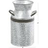imageDeco 79 Metal Decorative Vase Milk Can Centerpiece Vase Flower Vase for Home Decoration 8quot x 7quot x 12quot Gray8L x 7W x 12H