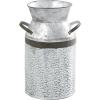 imageDeco 79 Metal Decorative Vase Milk Can Centerpiece Vase Flower Vase for Home Decoration 8quot x 7quot x 12quot Gray8L x 7W x 12H