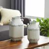 imageDeco 79 Metal Decorative Vases Set of 2 13quot ampamp 15quotH White